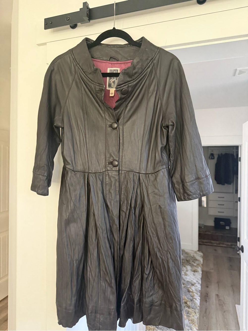 Burning torch 100% leather coat